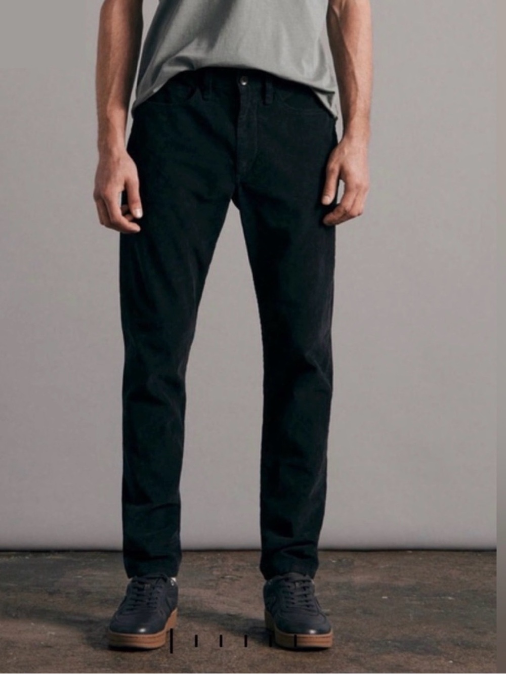 rag & bone Fit 2 Slim Black Corduroy Pants Size 33